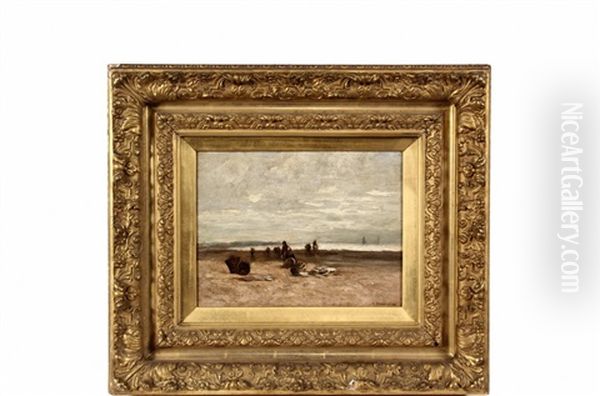 The Seaweed Gatherers Oil Painting by Georges Bonnemaison