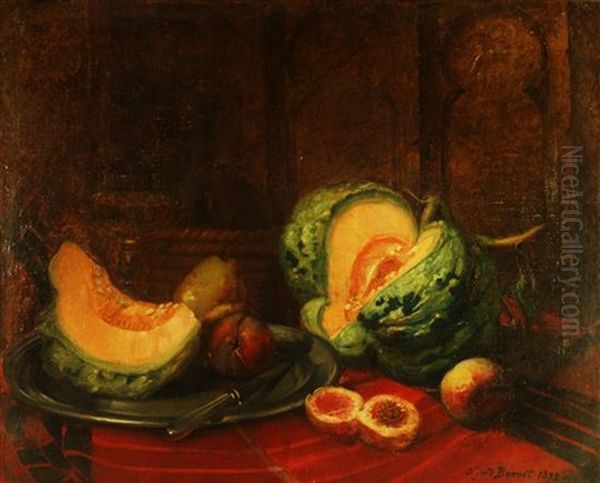 Still Life With Fruits Oil Painting by Felix Alfred Bonnet