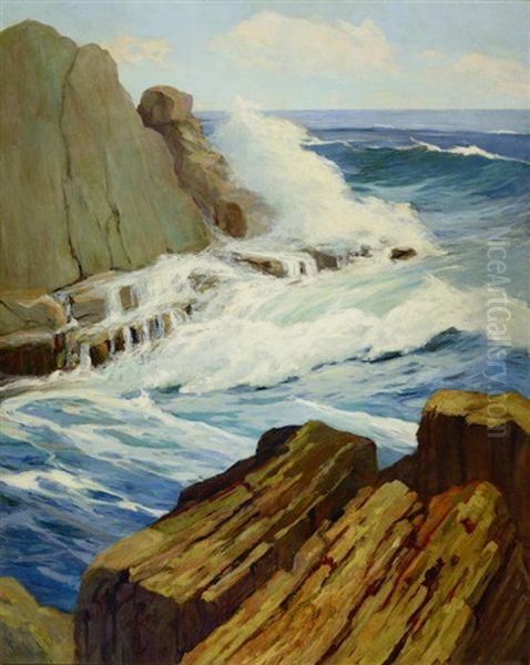 Old Bald Head, Ogunquit, Maine Oil Painting by Leon Durand Bonnet