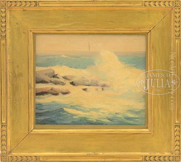 Crashing Surf Oil Painting by Leon Durand Bonnet