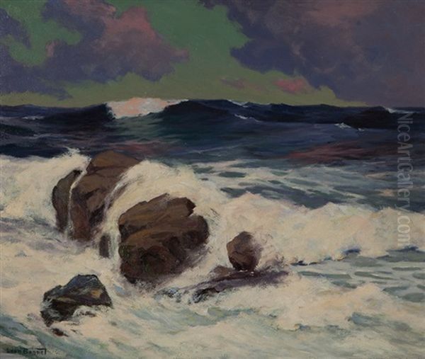 Evening, Maine Coast Oil Painting by Leon Durand Bonnet