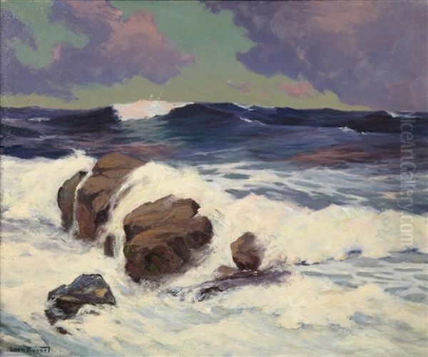 Evening (maine Coast) Oil Painting by Leon Durand Bonnet