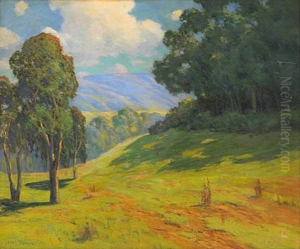 A Bonita Hillside Oil Painting by Leon Durand Bonnet