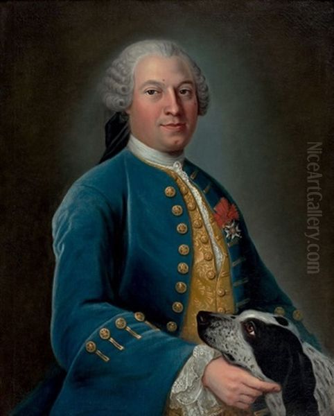 Portrait De Guillaume-jacques De Prez, Baron De La Queue Et Seigneur D'andrivon Oil Painting by Francois Bonneville