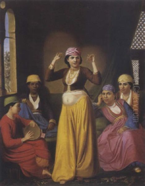 Danseuse Au Harem Oil Painting by Giuseppe Bonnici