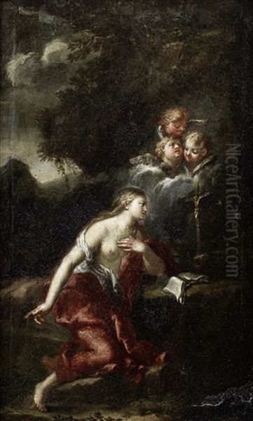 The Penitent Magdalen Oil Painting by Giovanni Battista Bonocore