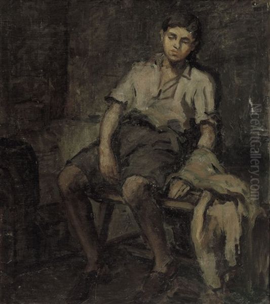 Ragazzo Seduto Oil Painting by Carlo Bononi