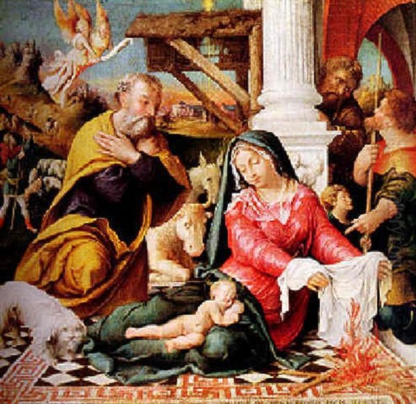 The Adoration Of The Shepherds Oil Painting by Francesco Bonsignori