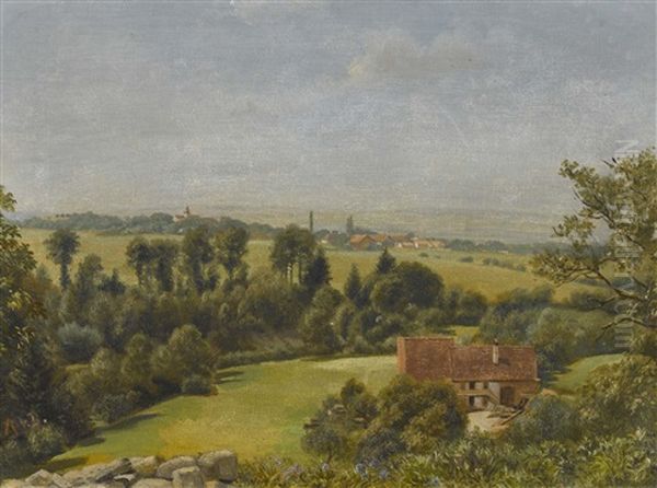 Weite Sommerlandschaft Oil Painting by Abraham Sigmund A. von Bonstetten