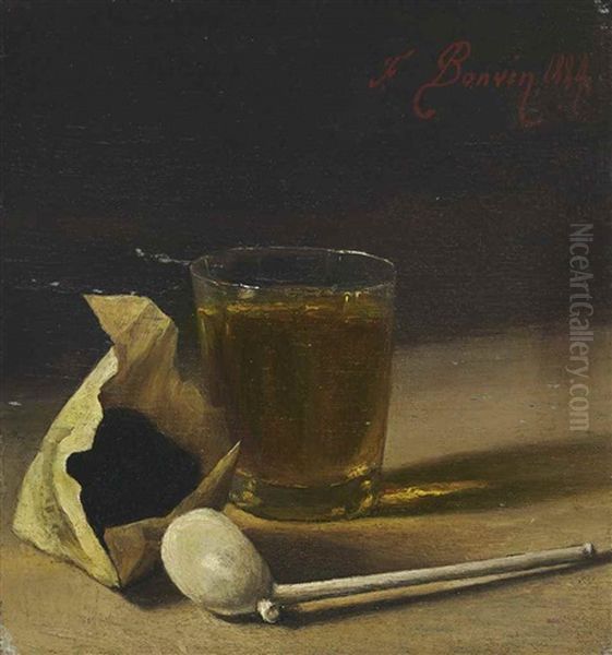 Still Life With A Pipe Oil Painting by Francois Bonvin