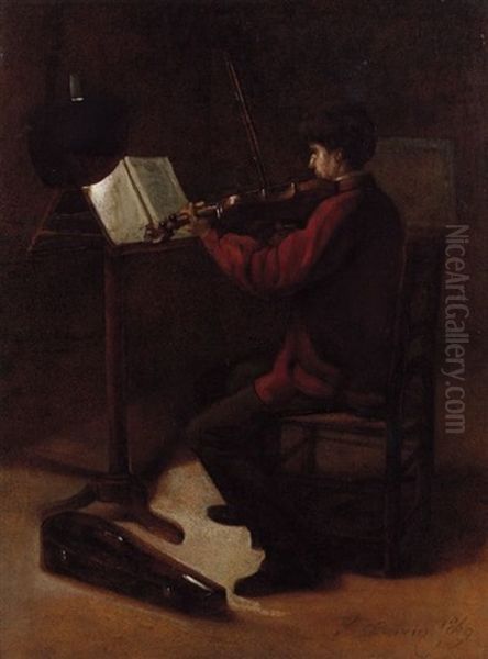 Le Violoniste Oil Painting by Francois Bonvin