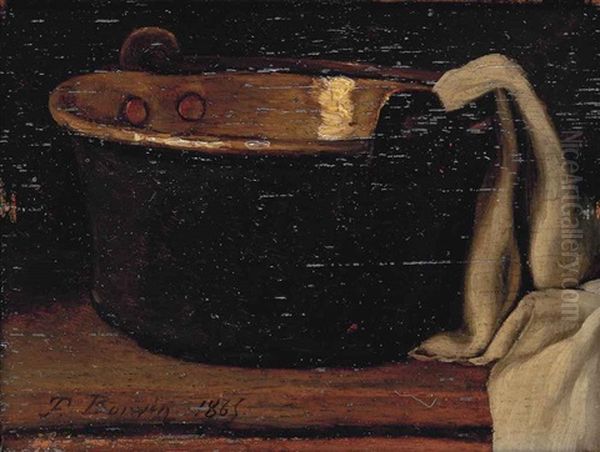 La Bassine De Cuivre Jaune Oil Painting by Francois Bonvin