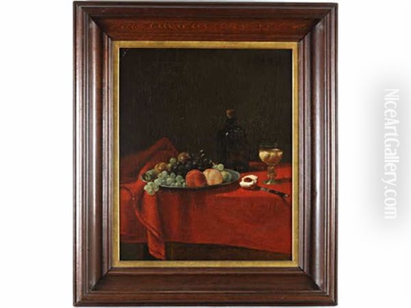 Nature Morte A La Coupe De Fruits Oil Painting by Francois Bonvin