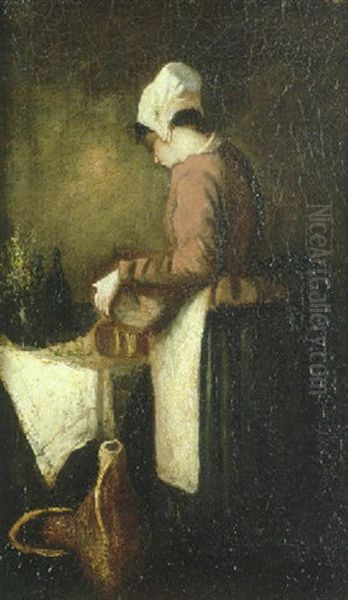 La Tailleuse De Soupe Oil Painting by Francois Bonvin