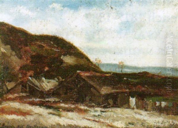 Shacks At Montfaucon Oil Painting by Francois Bonvin