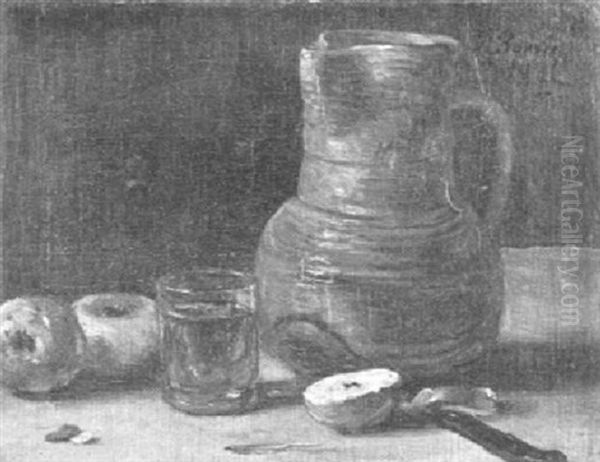 Still Life With Pitcher Oil Painting by Francois Bonvin