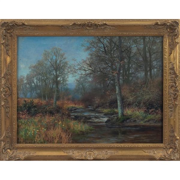 Country Stream Oil Painting by Walter Boodle