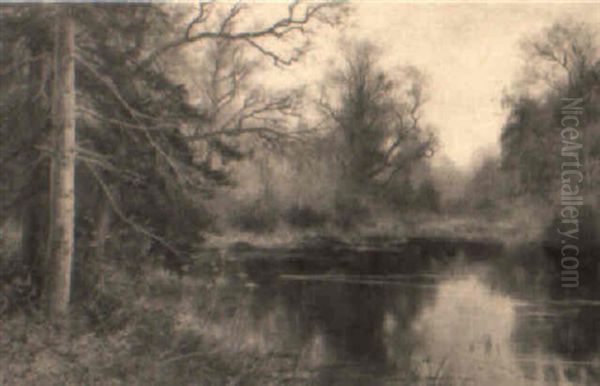 A Tranquil River Landscape by Walter Boodle