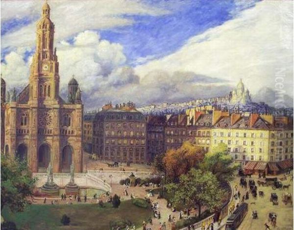 La Place De La Trinite Oil Painting by Emil Alder