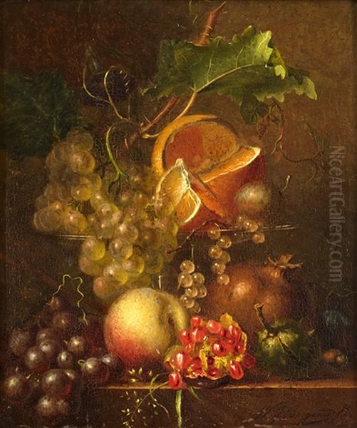 Fruktstilleben Oil Painting by Willem Jacobus Boogaard