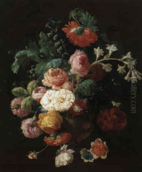 Grosses Blumenstuck Oil Painting by Willem Jacobus Boogaard