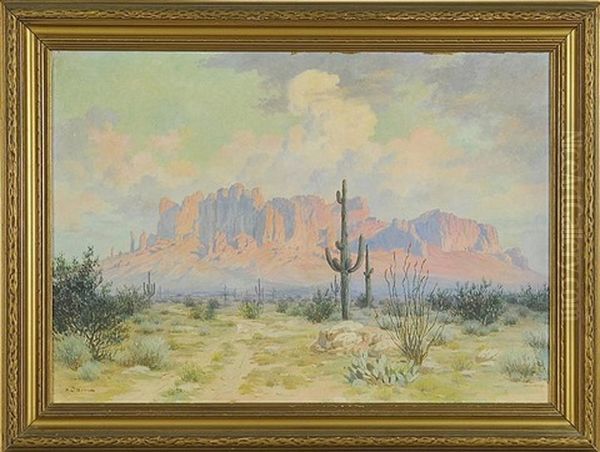 Superstition Mountain, Arizona by Elmer L. Boone