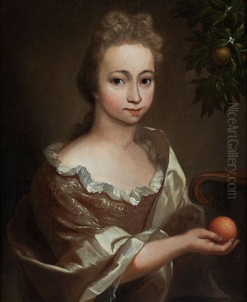 Wohl Louise Leopoldina Von Nassau-dietz Oil Painting by Arnold Boonen