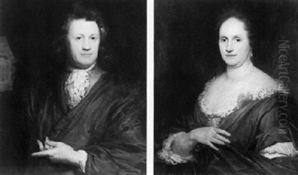 Portraits Of A Gentleman And His Wife Oil Painting by Arnold Boonen