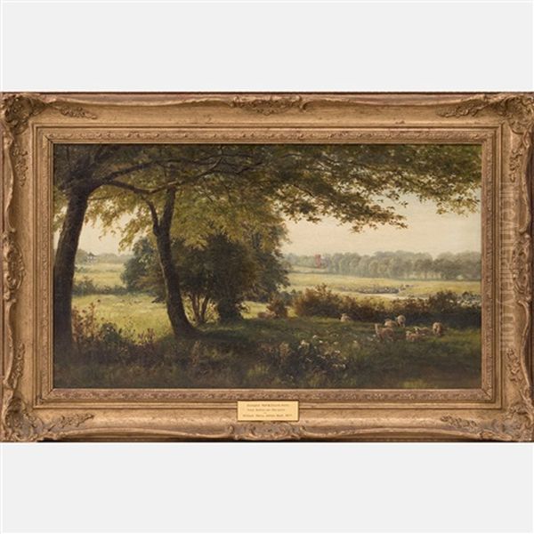 Elvington Hall And Church, Yorks (from Sutton-on-derwent) Oil Painting by William Henry James Boot