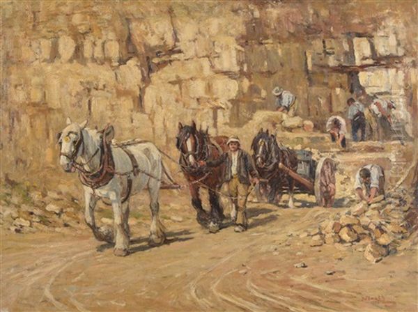 Silpho Quarries Oil Painting by James William Booth