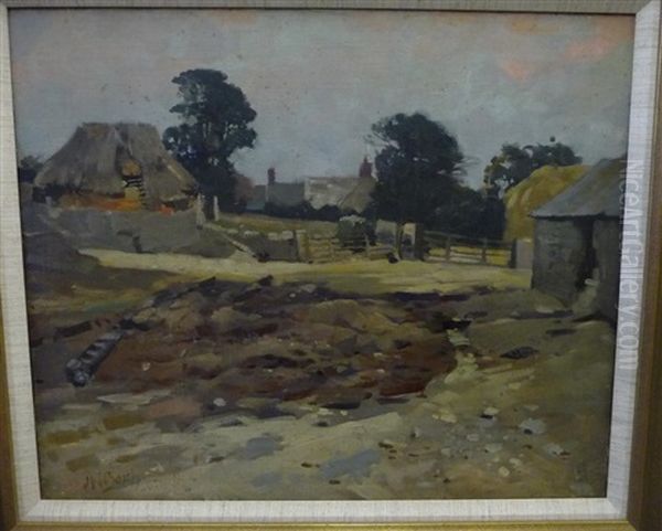 Thorpes Farm, Scalby Oil Painting by James William Booth