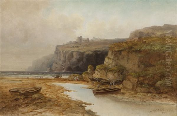 Boat On A Beach Oil Painting by Samuel Lawson Booth