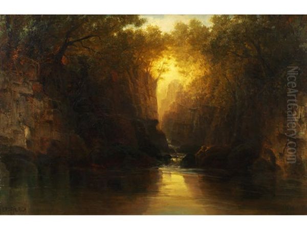 Evening Light Oil Painting by Samuel Lawson Booth