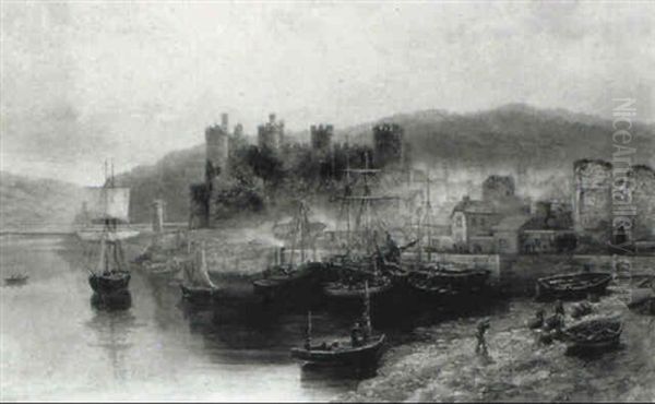 Conway Castle Oil Painting by Samuel Lawson Booth