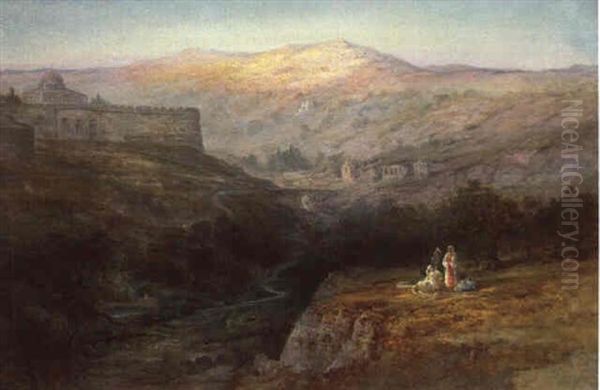 Repos Au Pied Du Dome Du Rocher Oil Painting by Samuel Lawson Booth