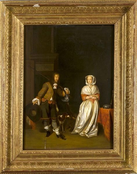 Der Galante Jager Oil Painting by Gerard ter Borch the Elder