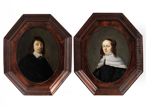 Doppelportrait Eines Herrn Und Einer Dame (pair) Oil Painting by Gerard ter Borch the Elder