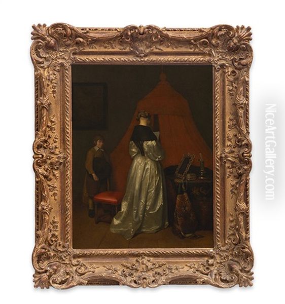 Borch D Oil Painting by Gerard ter Borch the Younger