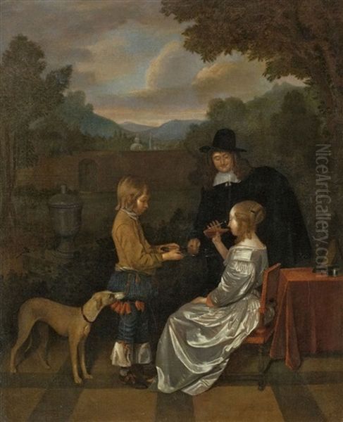 The Refreshment Oil Painting by Gerard ter Borch the Younger