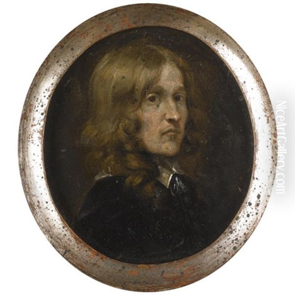 A Profile Portrait Of A Young Man Oil Painting by Gerard ter Borch the Younger