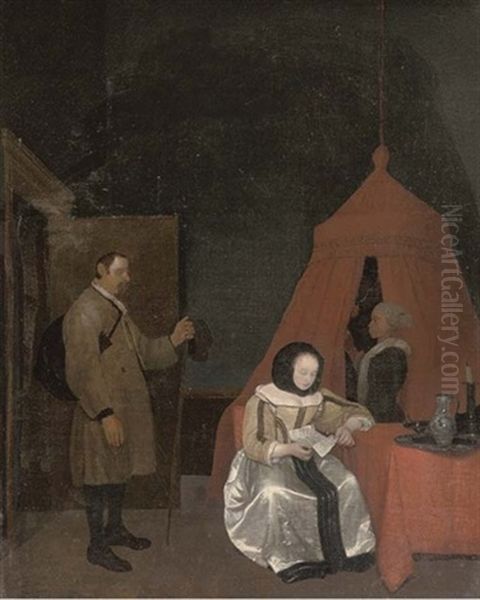 The Letter Oil Painting by Gerard ter Borch the Younger