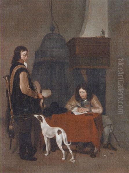 La Lettre Oil Painting by Gerard ter Borch the Younger