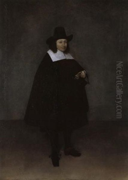 Bildnis Eines Stehenden Herrn Oil Painting by Gerard ter Borch the Younger