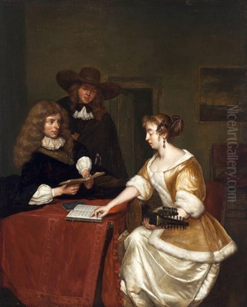 De Muziekles by Gesina Ter Borch