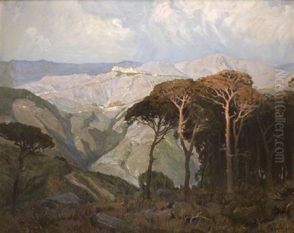 Monte Cassino Oil Painting by Carl Oscar Borg