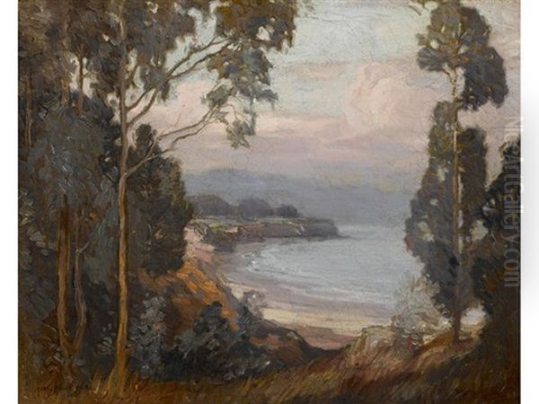 On Pacific Shores, Santa Barbara Oil Painting by Carl Oscar Borg