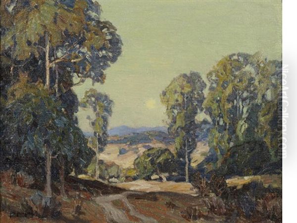 A Road Through A Eucalyptus Grove Oil Painting by Carl Oscar Borg