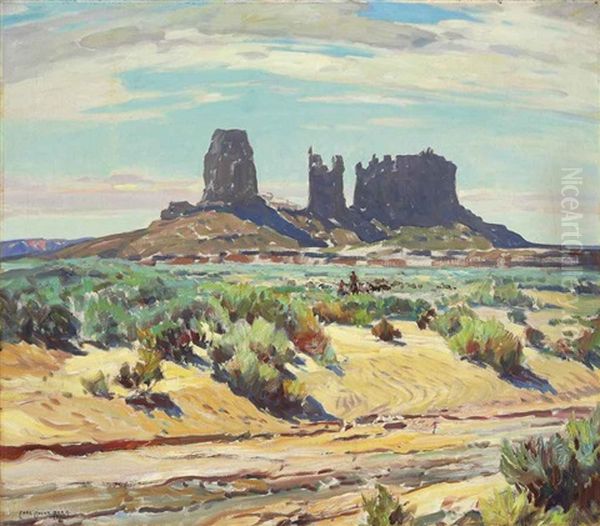 Monument Valley Oil Painting by Carl Oscar Borg