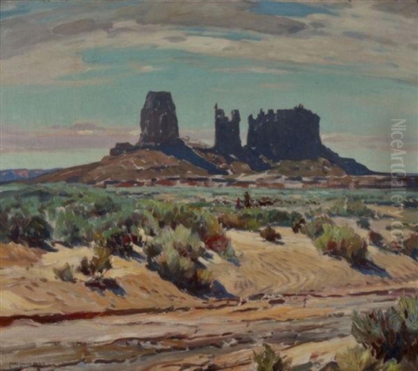 Monument Valley - Nevada Oil Painting by Carl Oscar Borg