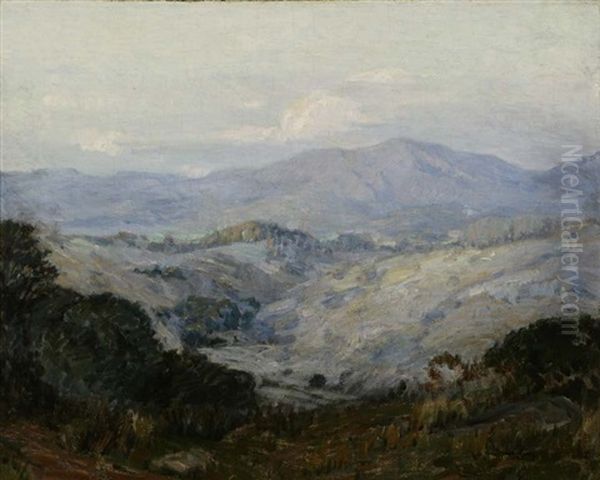 Santa Yenez Mountains, Santa Barbara Oil Painting by Carl Oscar Borg